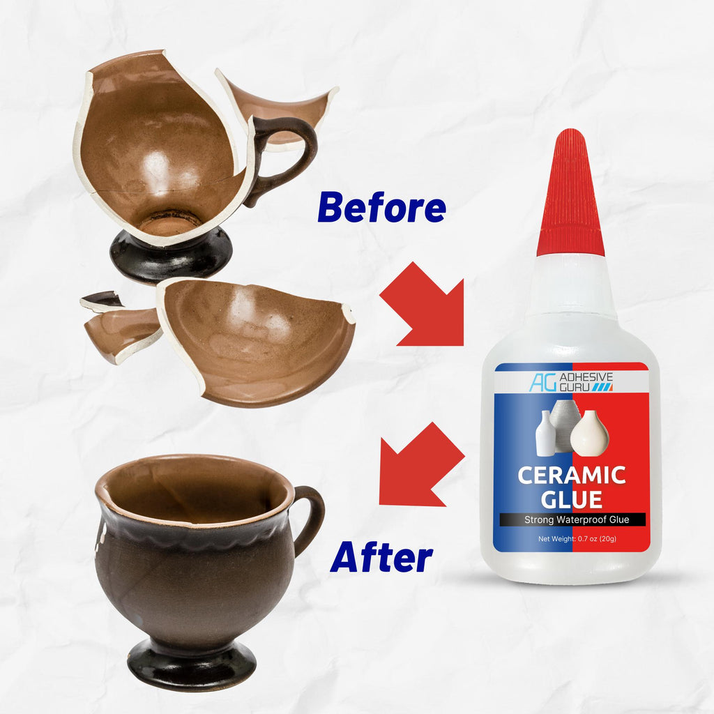 AG Ceramic Glue 0.7 oz. & Activator 3.38 fl oz Set