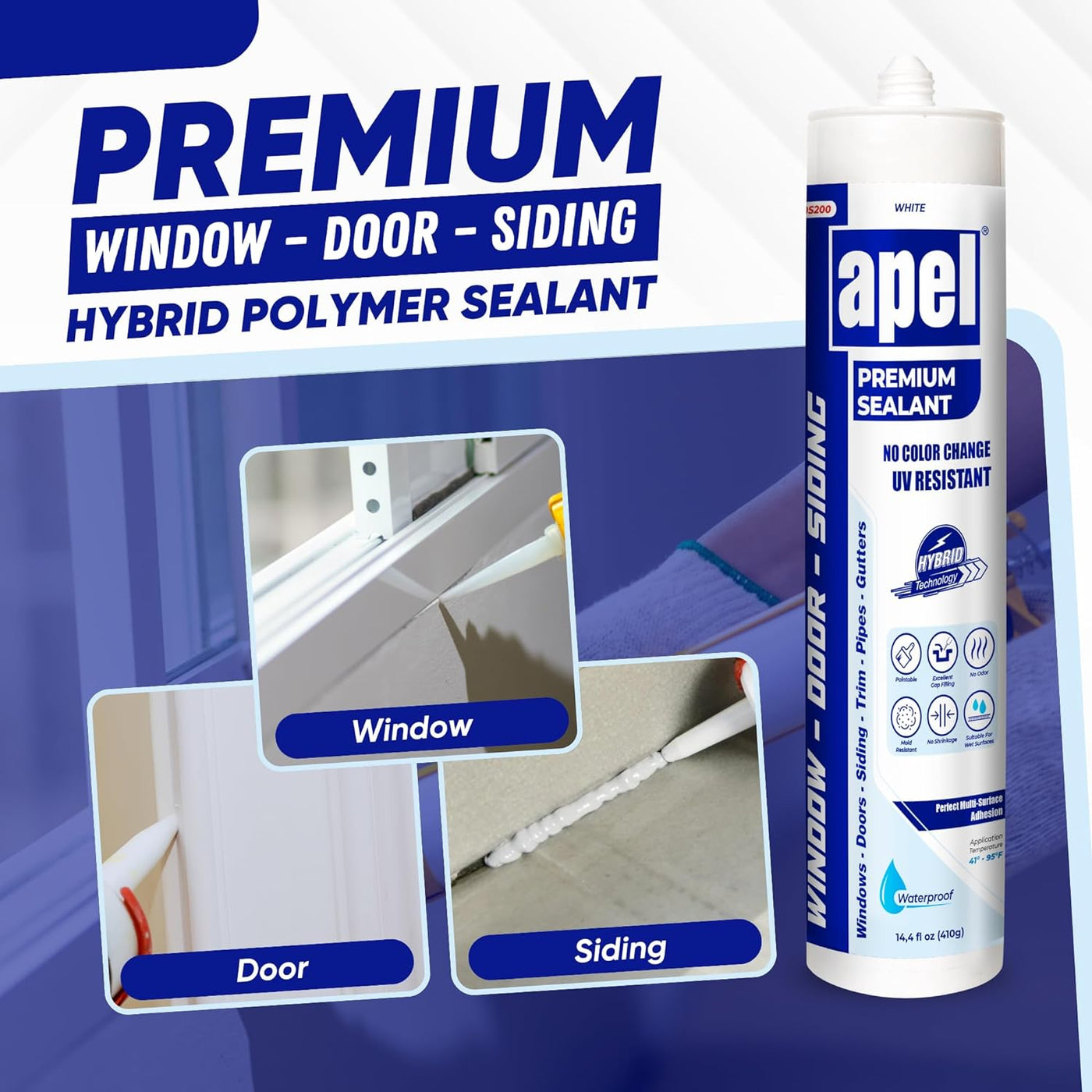 APEL DS200 Premium Hybrid Sealant 14.4 fl oz White