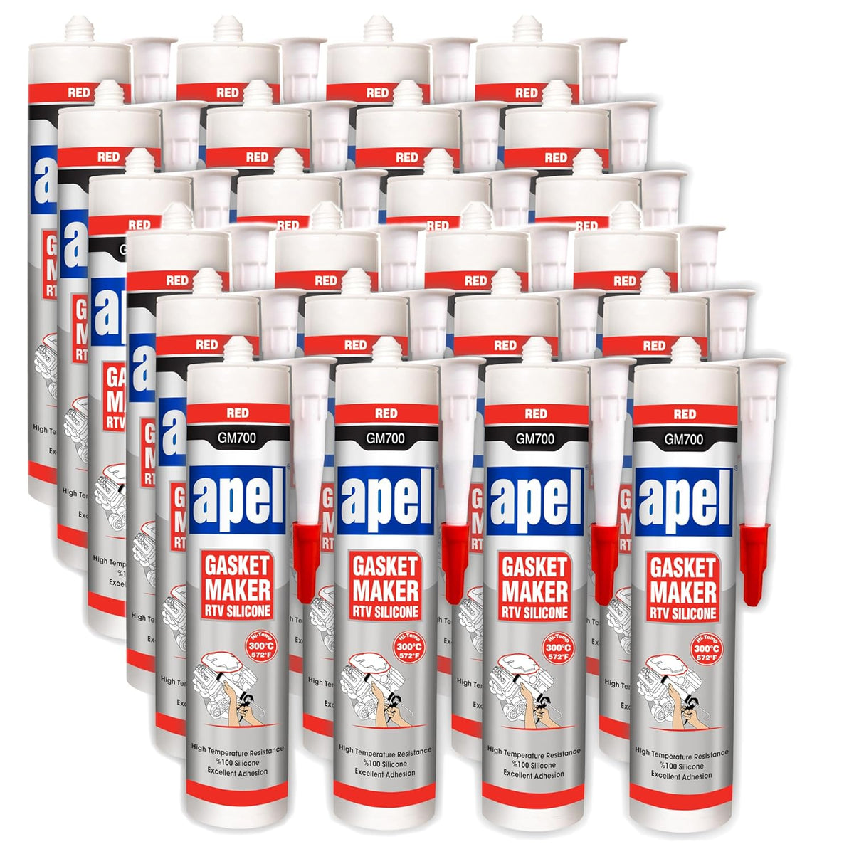 APEL GM700 Gasket Maker RTV Silicone Red