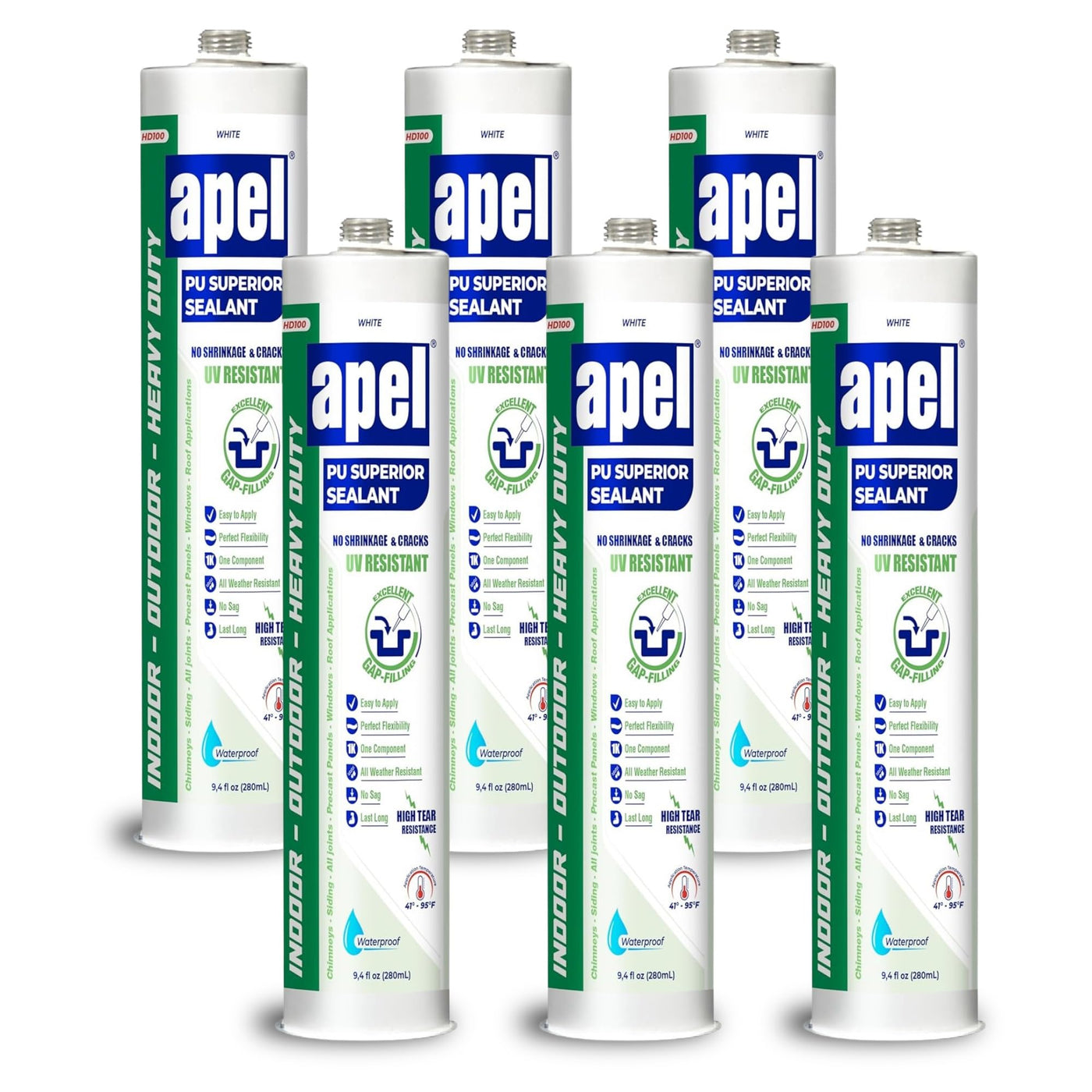 APEL HD100 Polyurethane Superior Sealant 9.4 fl oz White