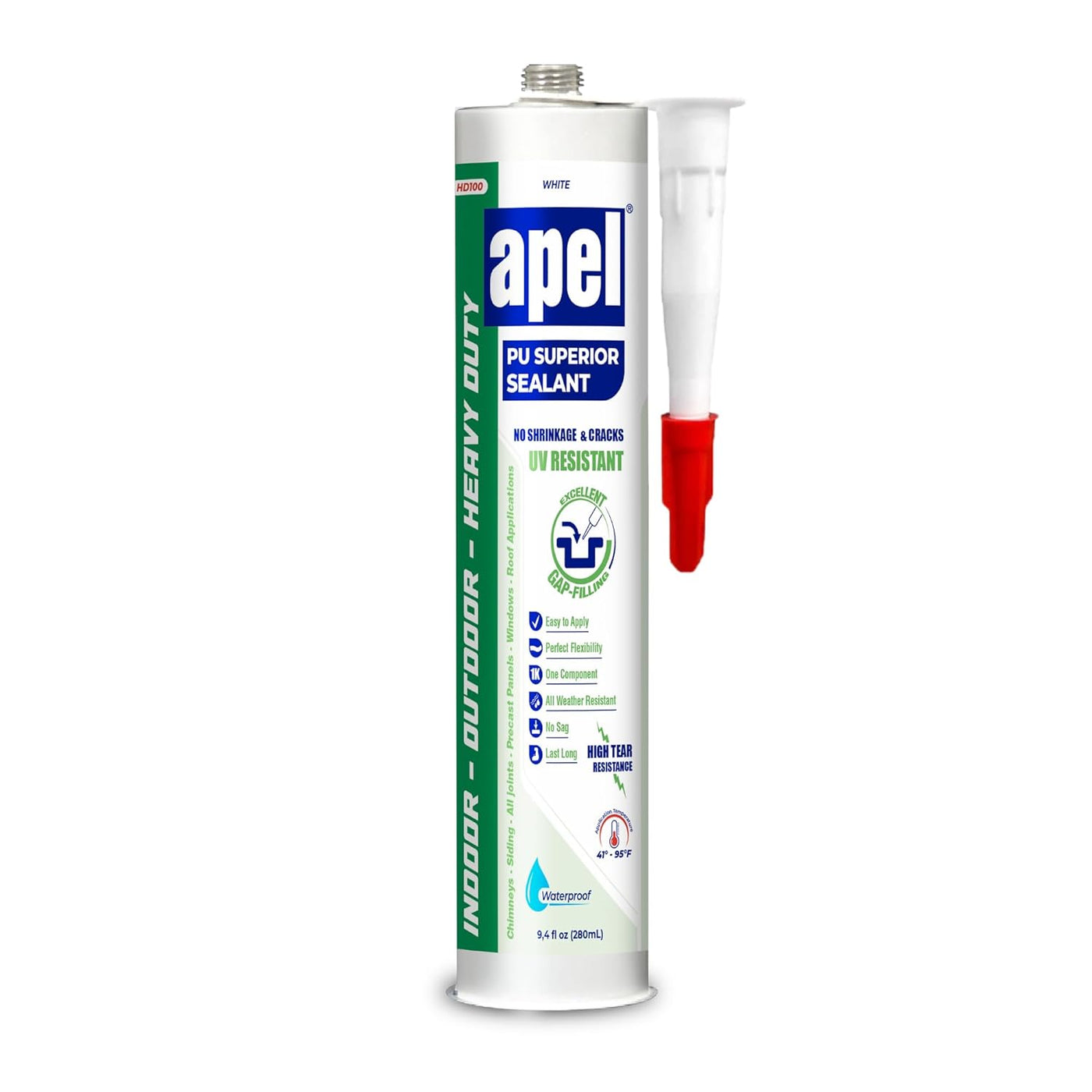 APEL HD100 Polyurethane Superior Sealant 9.4 fl oz White