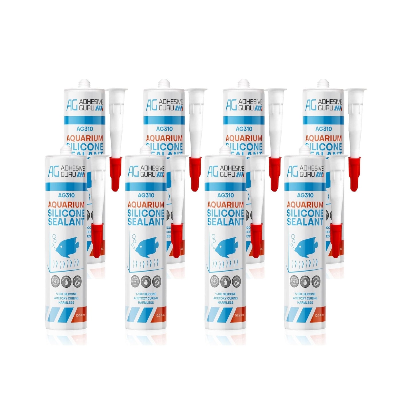 Aquarium Silicone Sealant - Clear - 10.5 fl oz - ADHESIVE GURU - AG310