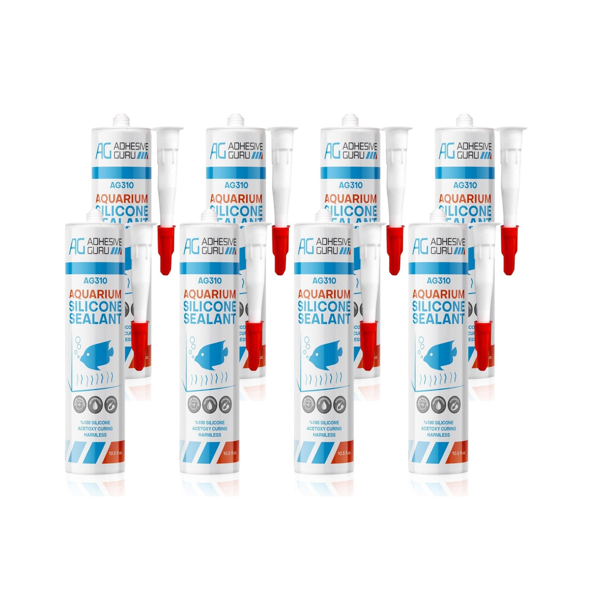 Aquarium Silicone Sealant - Clear - 10.5 fl oz - ADHESIVE GURU - AG310