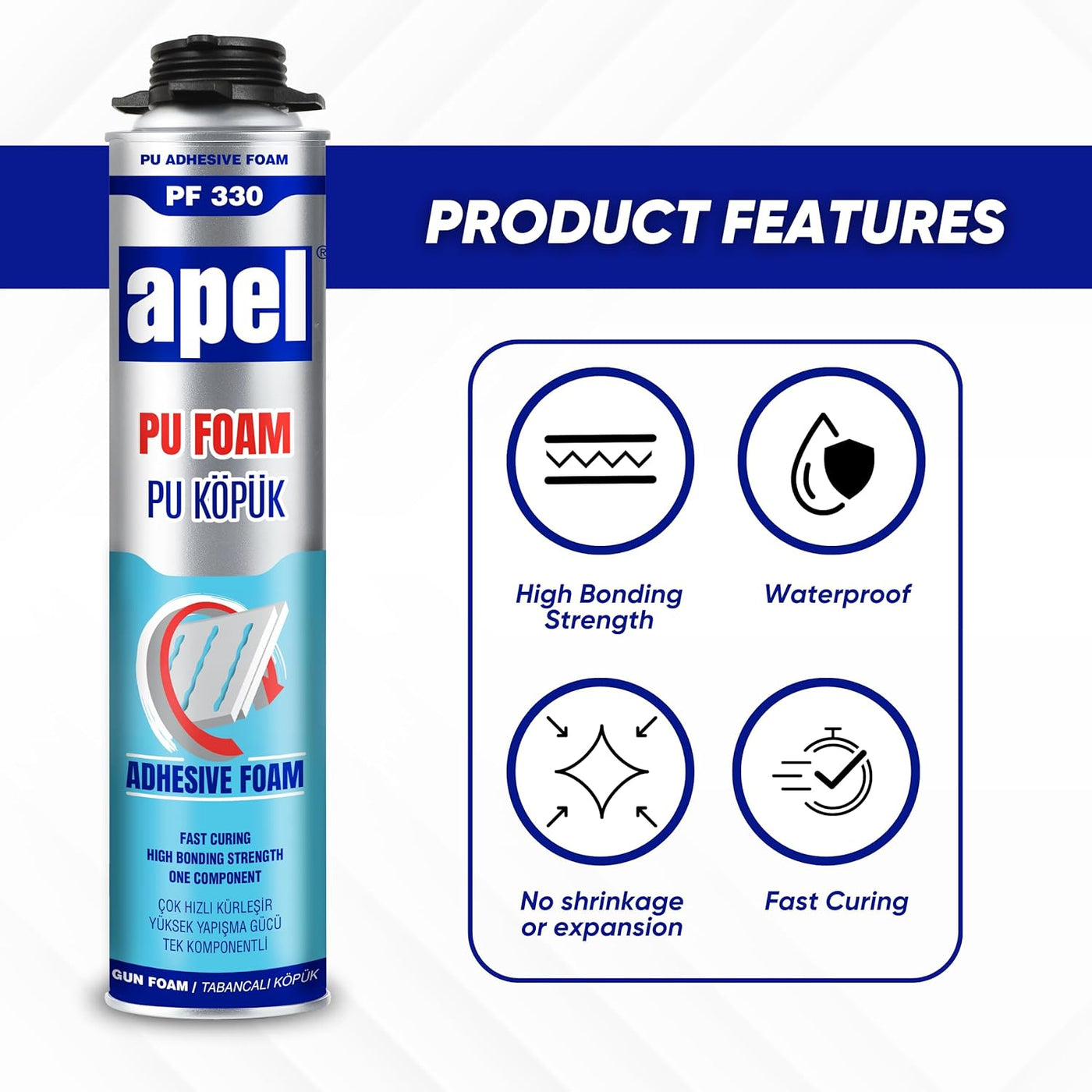 APEL PF330 Polyurethane Adhesive Foam 25.36 fl oz