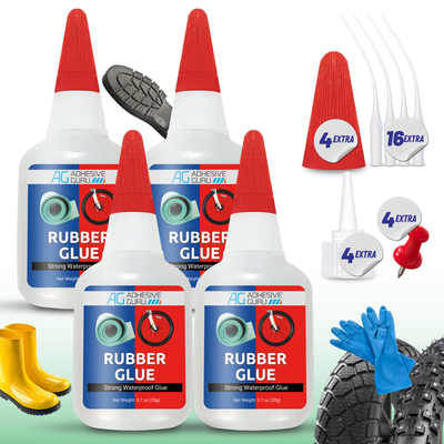 Adhesive Guru Multi-Material Super Glue – For Ceramic, Leather, Plastic, Rubber & Shoe Repairs | Waterproof, Extra Strong, Fast-Curing, Odorless and Activator Compatible