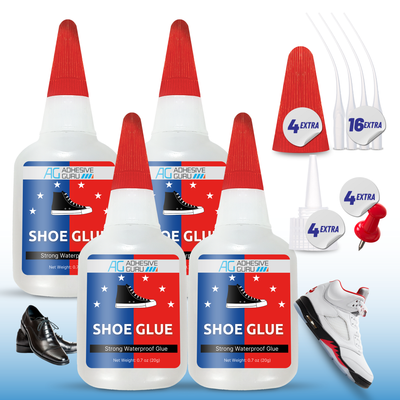 Adhesive Guru Multi-Material Super Glue – For Ceramic, Leather, Plastic, Rubber & Shoe Repairs | Waterproof, Extra Strong, Fast-Curing, Odorless and Activator Compatible