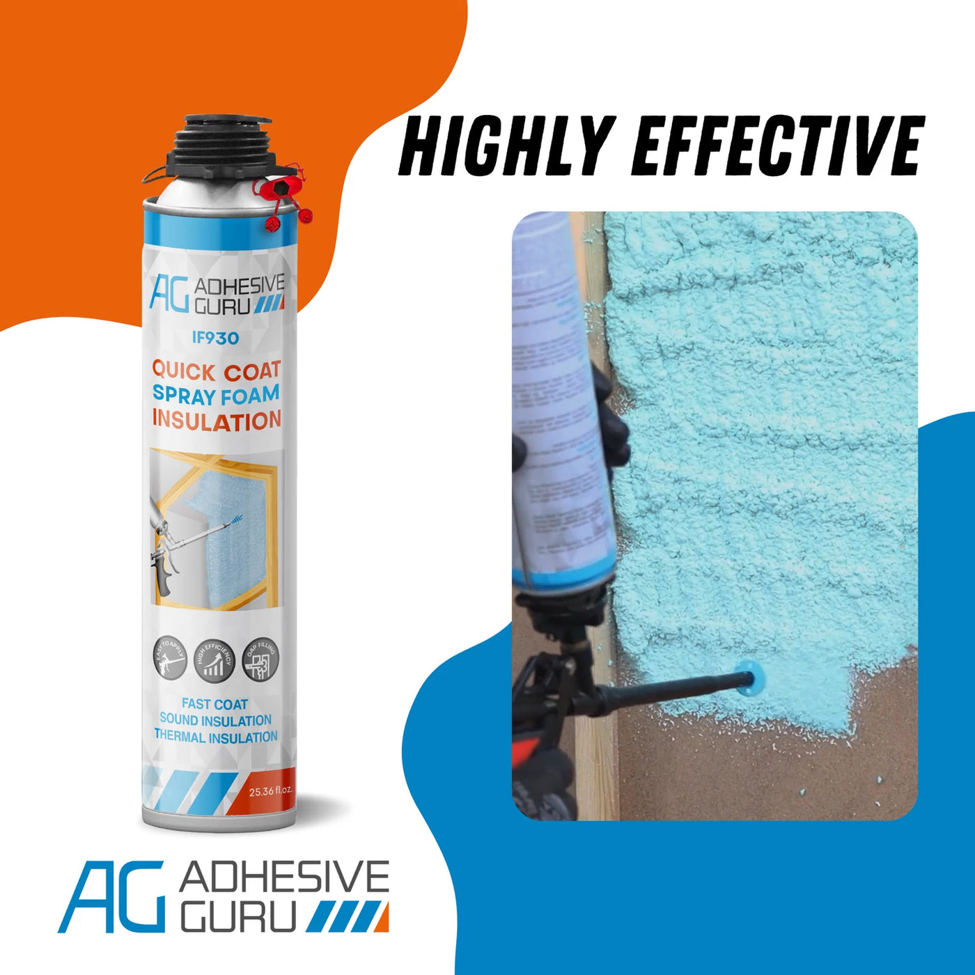 ADHESIVE GURU AG930 Insulation Foam 25.36 fl oz