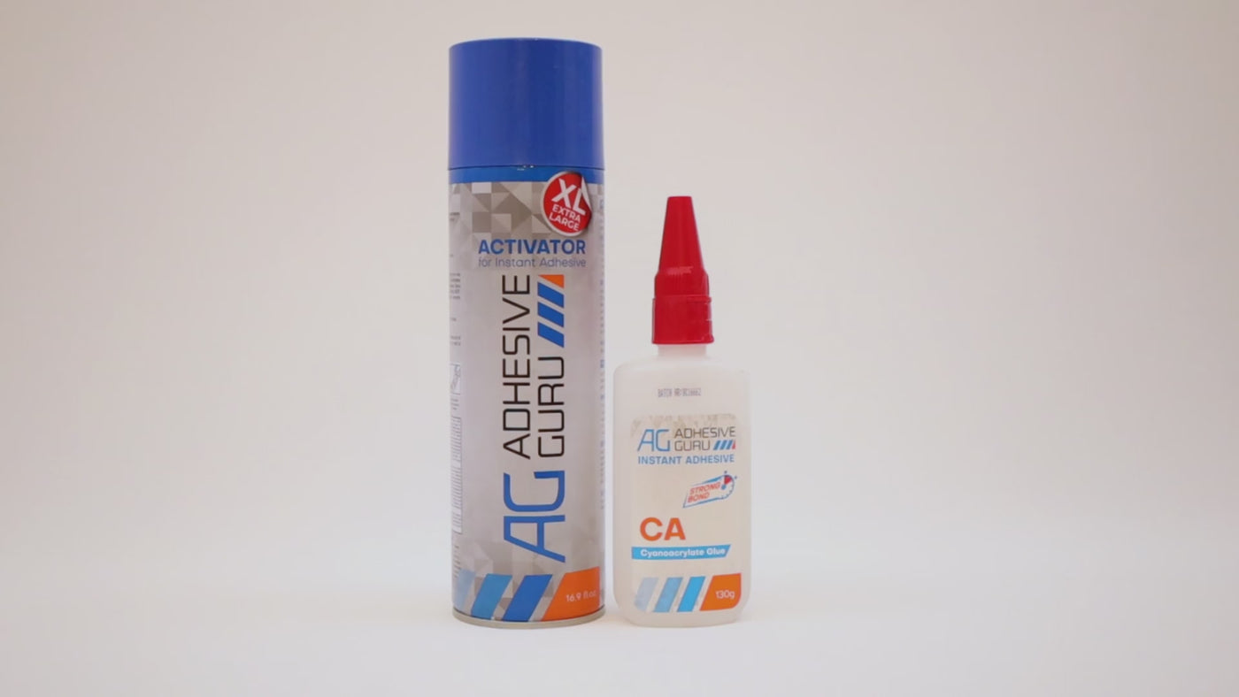 ADHESIVE GURU AG220 Super CA Glue with Activator 1.7 oz & 6.76 fl oz