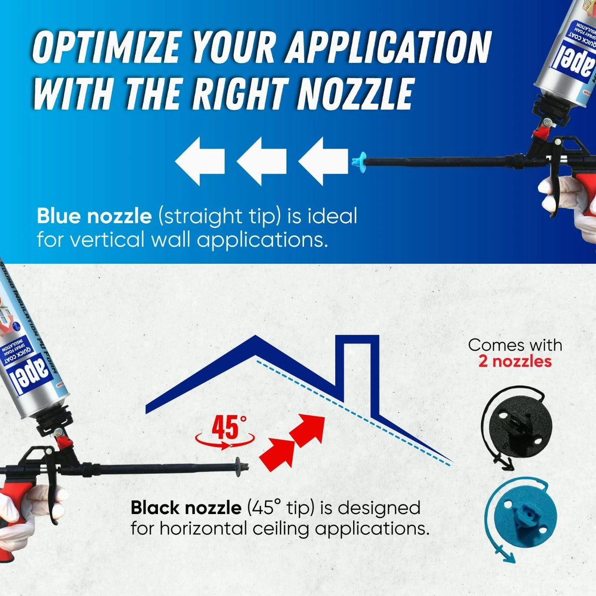 apel Spray Foam Insulation Kit – Self-Expanding Polyurethane – Heat & Sound
