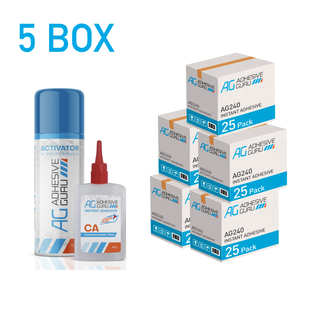 Super CA Glue with Activator - 3.5 oz & 13.5 fl oz - ADHESIVE GURU - AG240