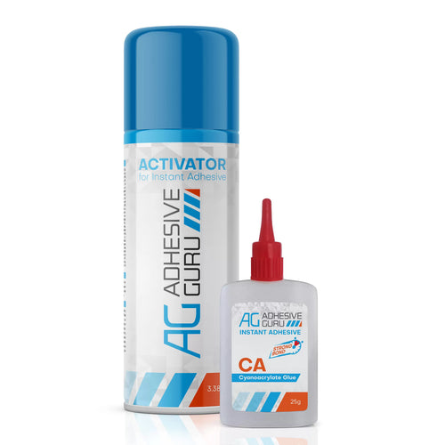 Super CA Glue with Activator - 0.9 oz & 3.38 fl oz - ADHESIVE GURU  - AG210