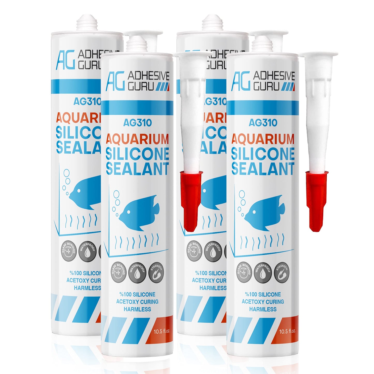 AG310 Aquarium Silicone Sealant 10.5floz 4pack