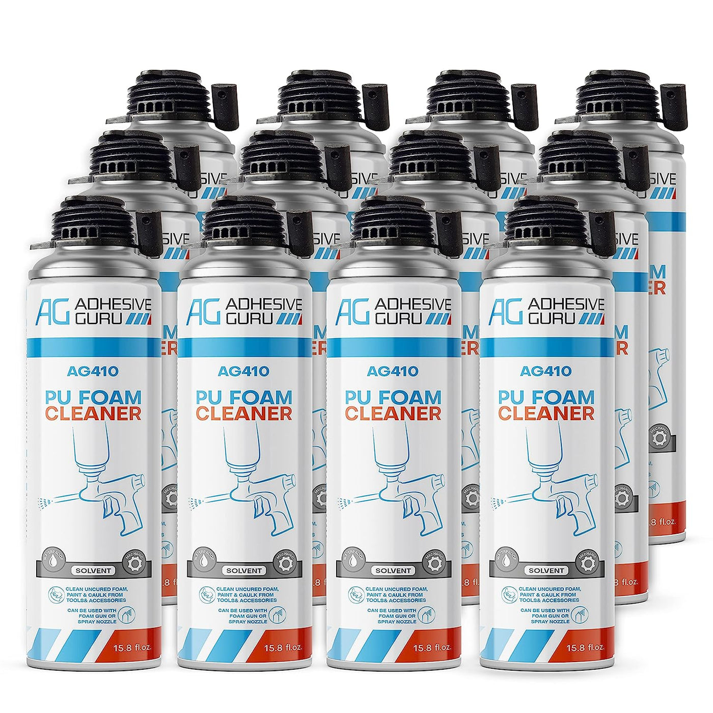 AG410PU Foam Gun Cleaner 15.8floz 12pack