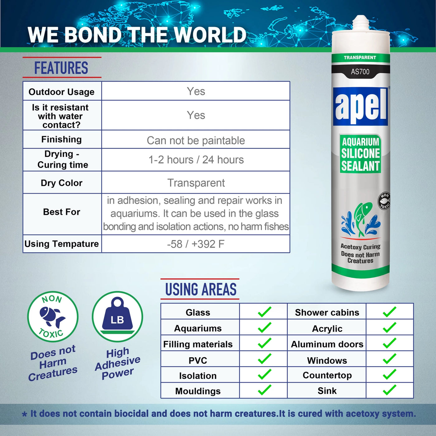 AS700 aquarium slicone