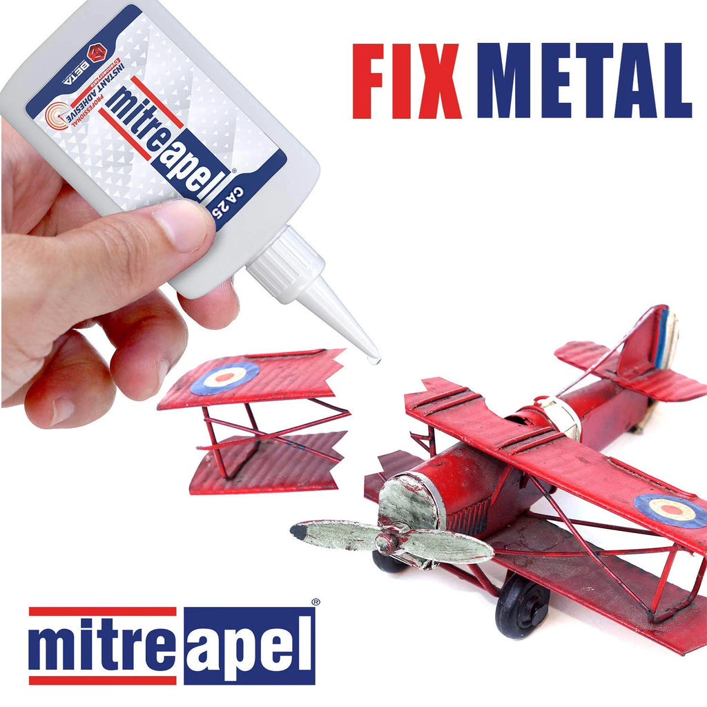 Mitreapel Super CA Glue 4.6 oz. with Spray Adhesive Activator 16.9 fl oz. - Glue