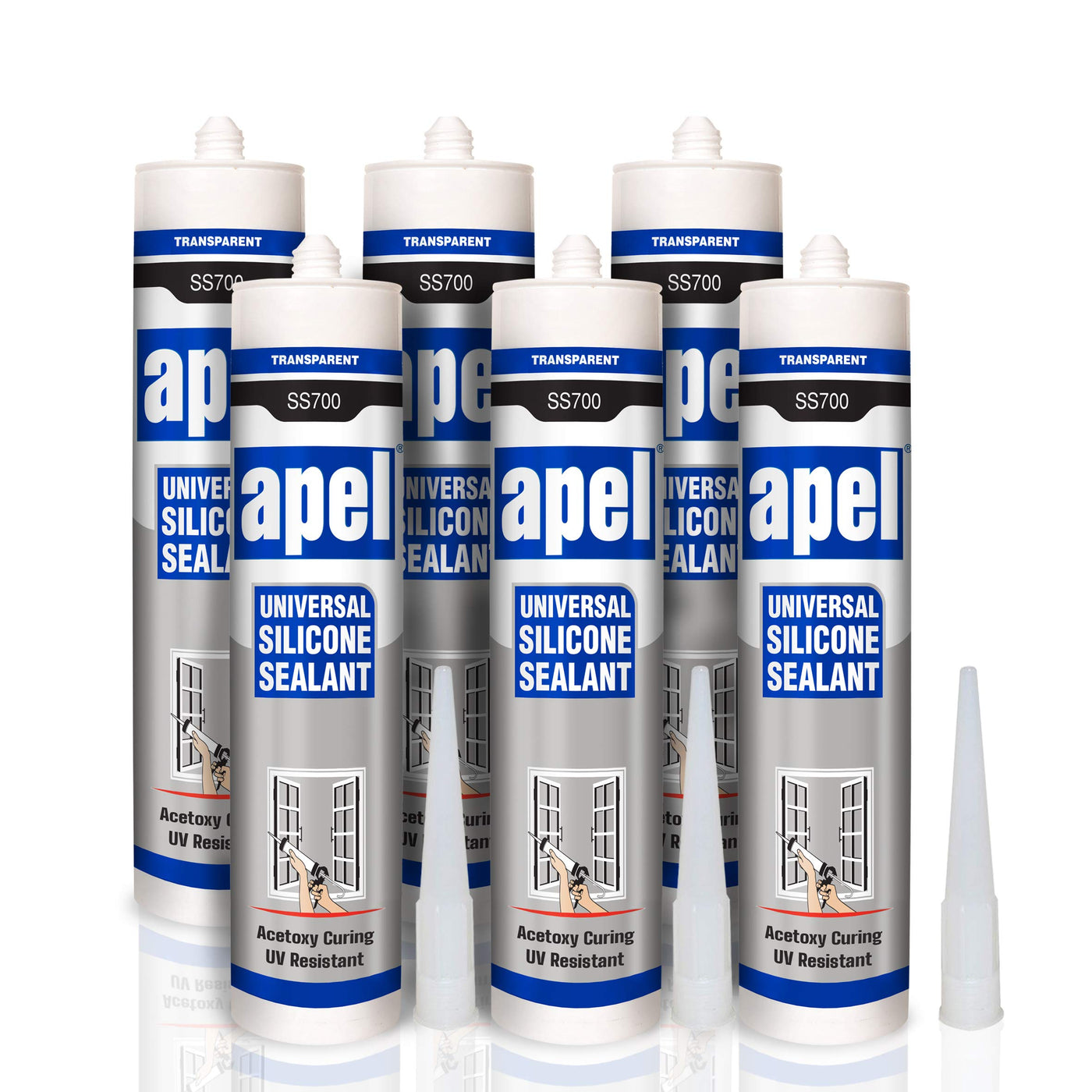 SS700 Multipurpose Silicone Sealant 8.4floz 6pack